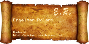 Engelman Roland névjegykártya